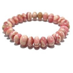 rhodochrosite rondelle bracelet