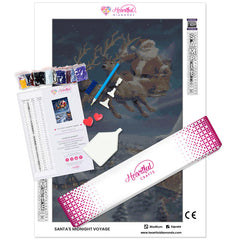 Santa's Midnight Voyage Diamond Painting Kit-30x45cm (12x18 in)-Heartful Diamonds