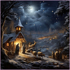 Silent Night Diamond Painting Kit-40x40cm (16x16 in)-Heartful Diamonds