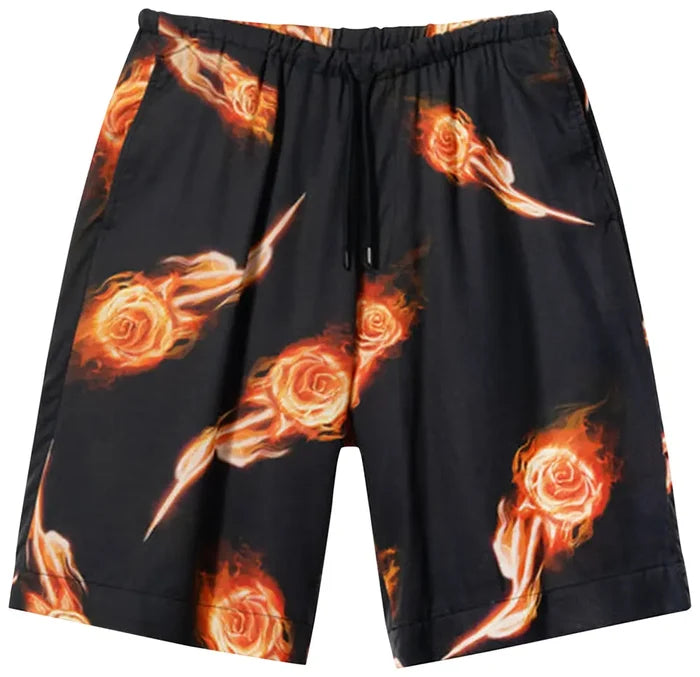 Stussy x Dries Van Noten Flame Rose Short Black