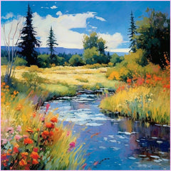 Summer Lake-Diamond Painiting Kit-Heartful Diamonds