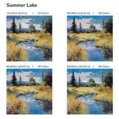 Summer Lake-Diamond Painiting Kit-Heartful Diamonds