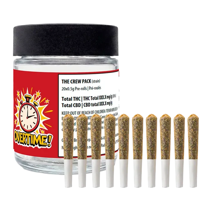 Overtime 10 g The Crew Pack PR 20 x 0.5 g Pre-Rolls