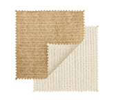 Two rectangular swatches in ivory and beige with zigzag-cut edges are layered to highlight the texture and weave of the Kim Seybert Vista Reversible Placemat Set of 4.