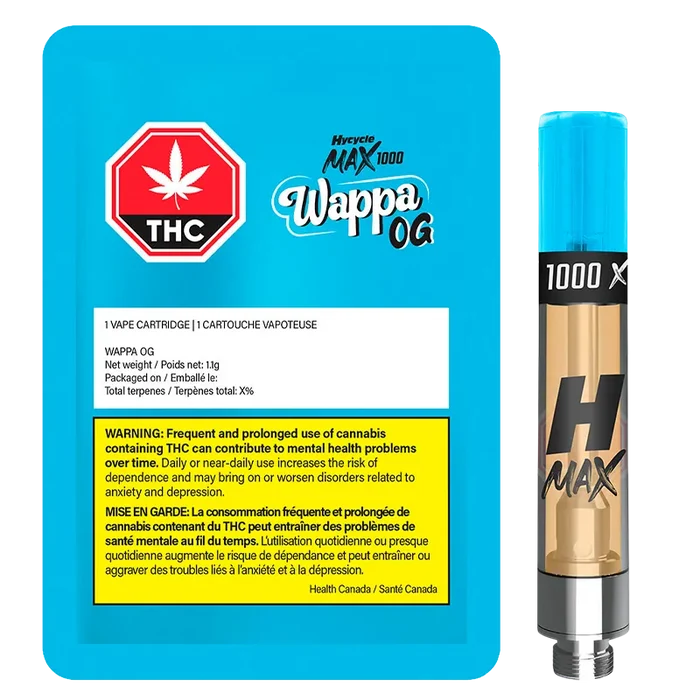 Hycycle MAX 1.1 g Wappa OG Vape Cartridge Vapes
