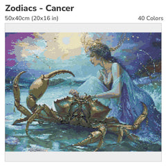 Zodiac - Cancer Diamond Painting Kit-50x40cm (20x16 in)-Heartful Diamonds
