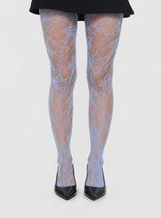 Ammelia Sheer Lace Stockings Blue