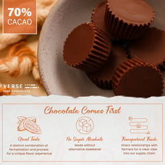 70% Dark Chocolate Almond Butter and Cinnamon Cups