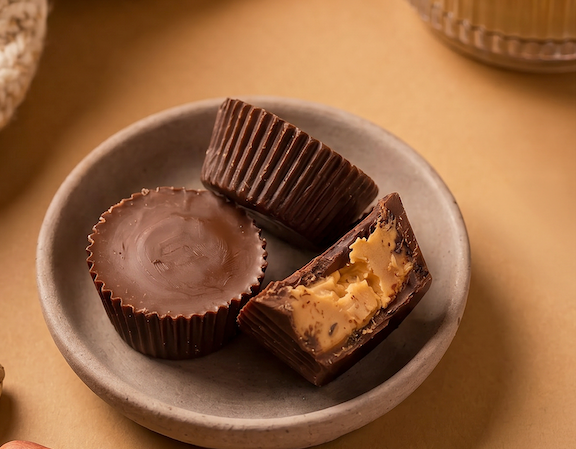 70% Dark Chocolate Almond Butter and Cinnamon Cups