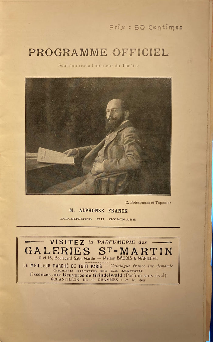 Theatre du Gymnase, Paris. "L'âne de Buridan." N.d., (ca. 1909)
