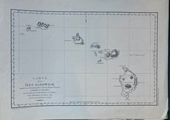 (Map of Hawaii) [Facsimile] Carte des Iles Sandwich. Commodore Jean François de Galaup, comte de La Perouses. (1958)