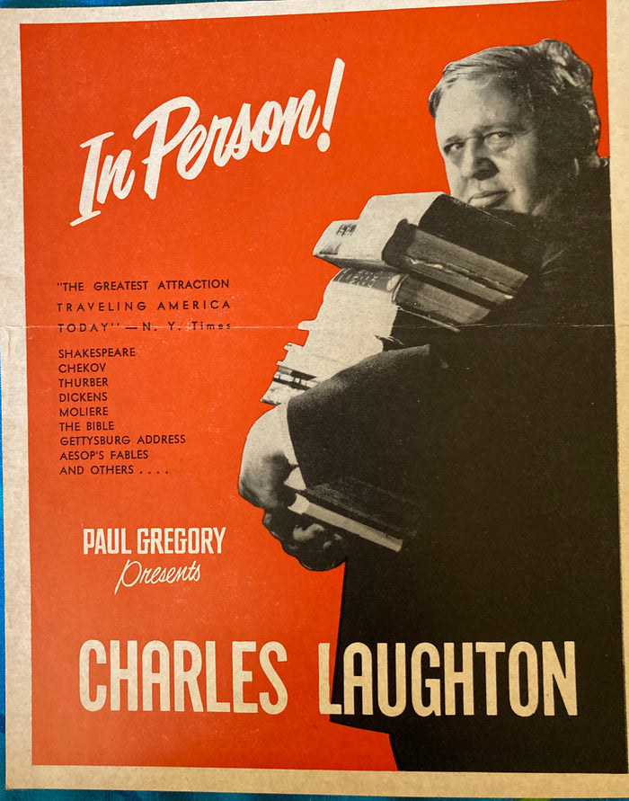 (Souvenir Program) Charles Laughton. On 1st American Tour. (1952)