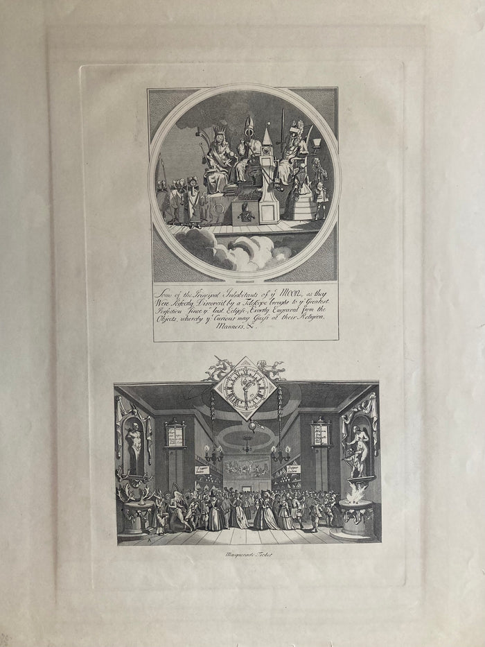 (Engraving) Hogarth, William. Some of the Principal Inhabitants of the Moon. (1822)