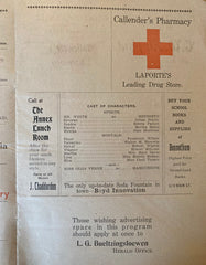 Hall's Theatre, LaPorte, IN. "Faust." Oct. 3, 1904.