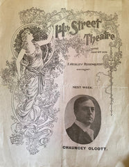 Fourteenth Street Theatre, NY. Chauncey Olcott in "A Romance of Athlone." Jan. 29, 1900.