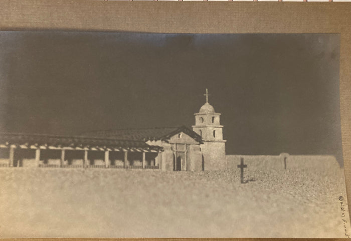 (Signed) {Photograph} Rand-Smith, Frances. Mission Santa Cruz. (N.d., ca. 1916)
