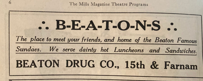 Brandeis Theatre, Omaha, NE. "Twin Beds." August 25, 1918.