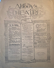 Abbey's Theatre, NY. "The Notorious Mrs. Ebbsmith." Dec. 23, 1895.
