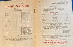 "Dame Nature." Garrick Theatre, London. April 18, 1910.