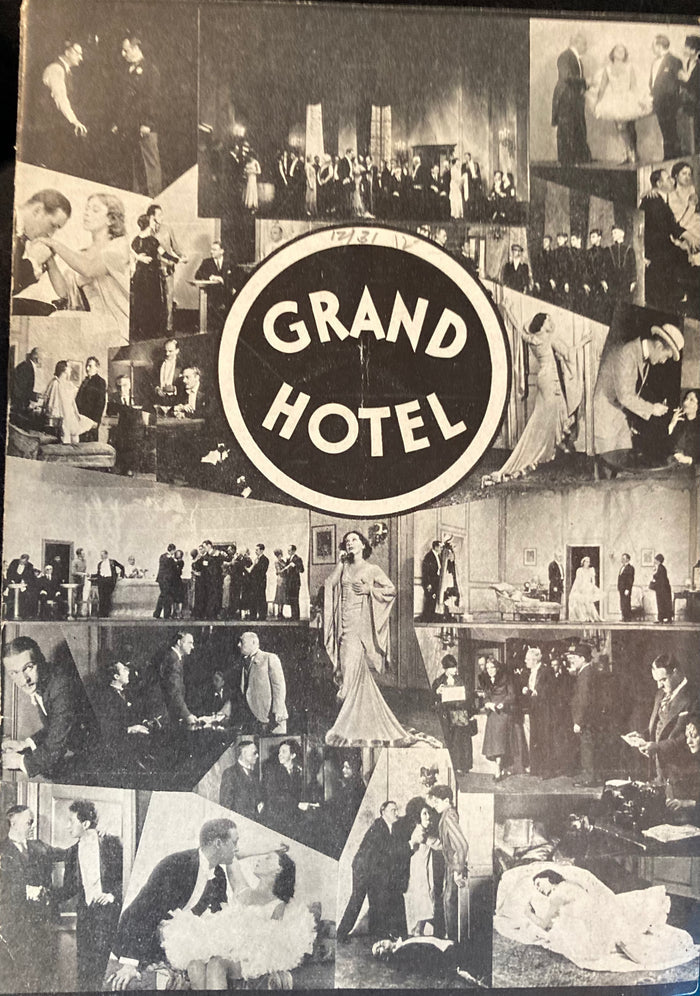 Shubert Opera House, Chicago. "Grand Hotel." Dec. 8, 1931.