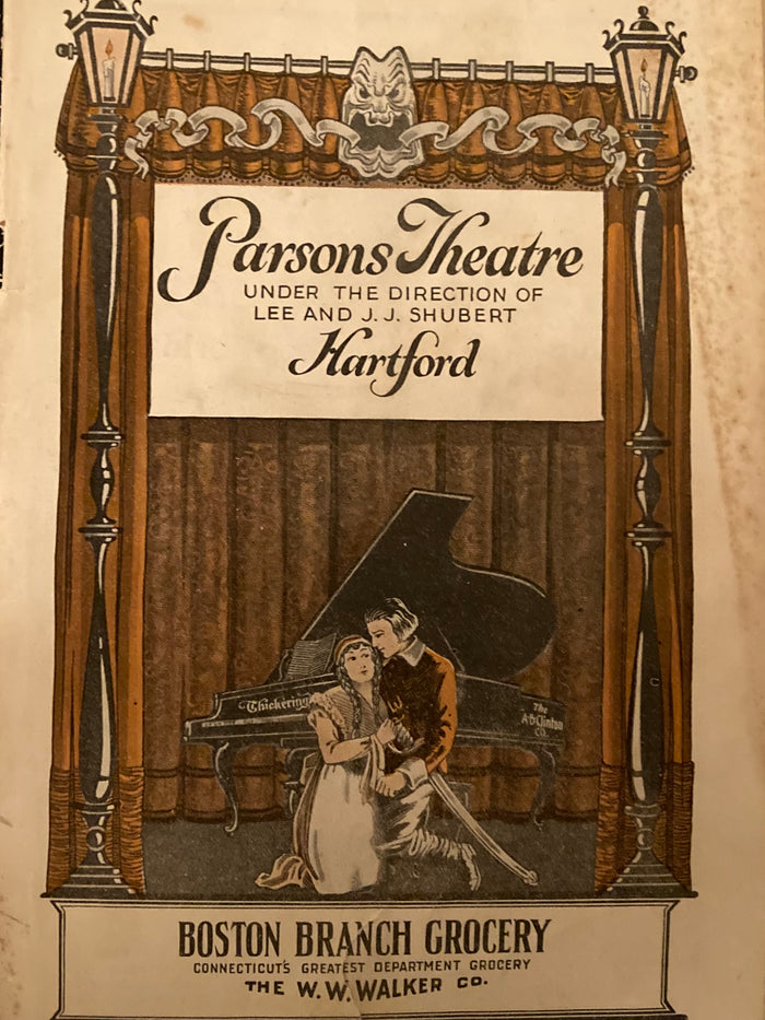 Parsons Theatre, Hartford, CT. "The Green Hat." Starring Katharine Cornell. March 21, 1927.