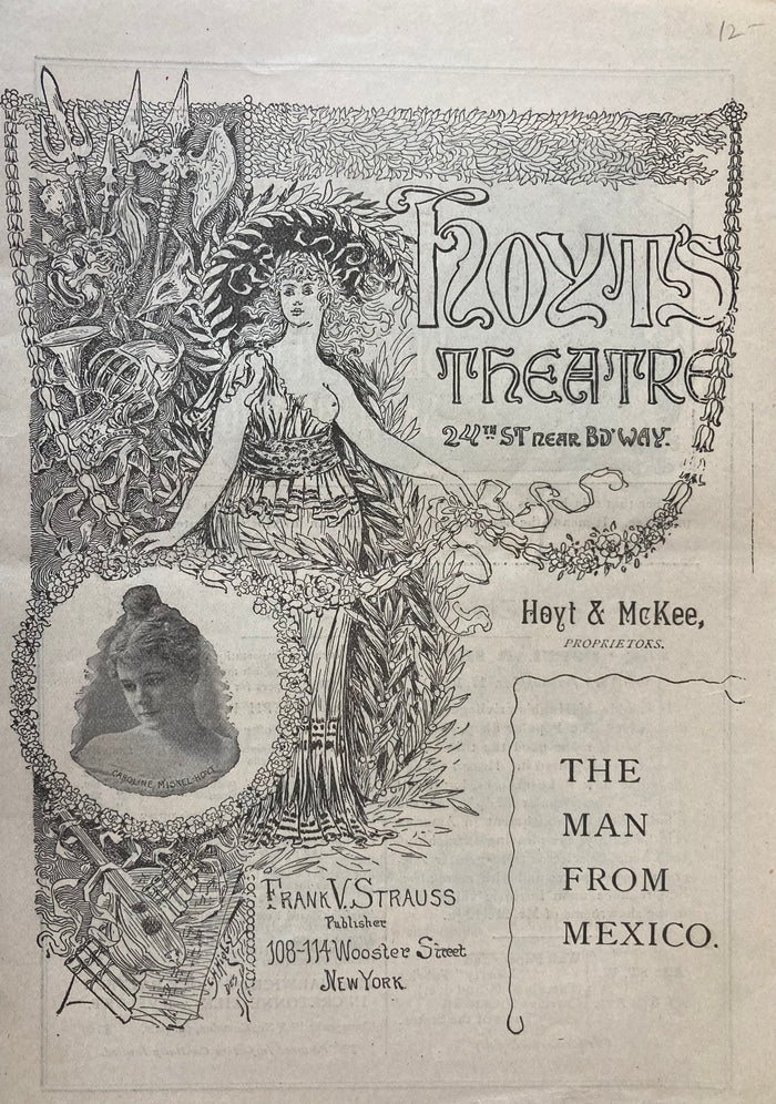 Hoyt's Theatre, NY. "The Man From Mexico." April 26, 1897.
