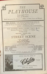 The Playhouse Theatre, NY. "Street Scene." March 16, 1929.