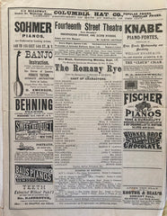 Fourteenth St. Theatre, NY. "The Romany Rye." Sept. 22, 1883.