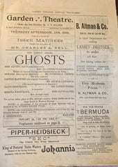 Garden Theatre, NY. Ibsen's "Ghosts." Jan. 25, 1895.
