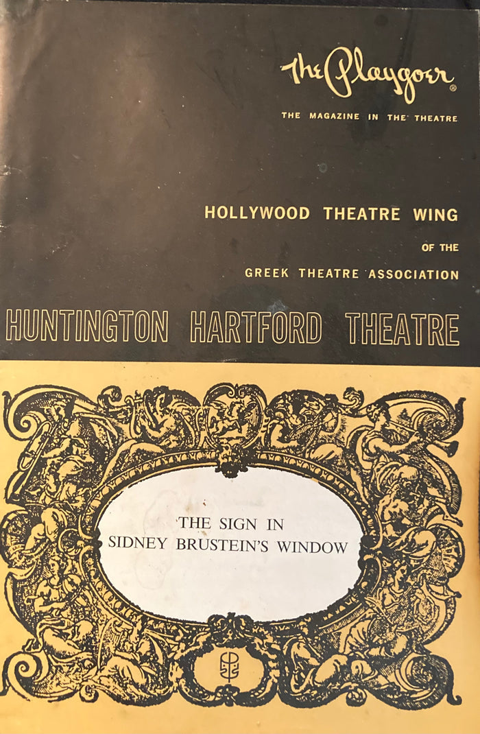Huntington Hartford Theatre, LA. "The Sign in Sidney Brustein's Window." May 8, 1965.