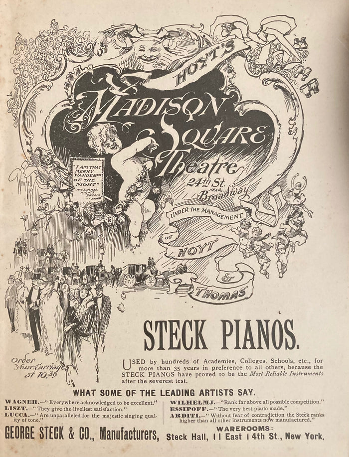 Madison Square Theatre, NY. "A Trip to Chinatown." Sept. 26, 1892.