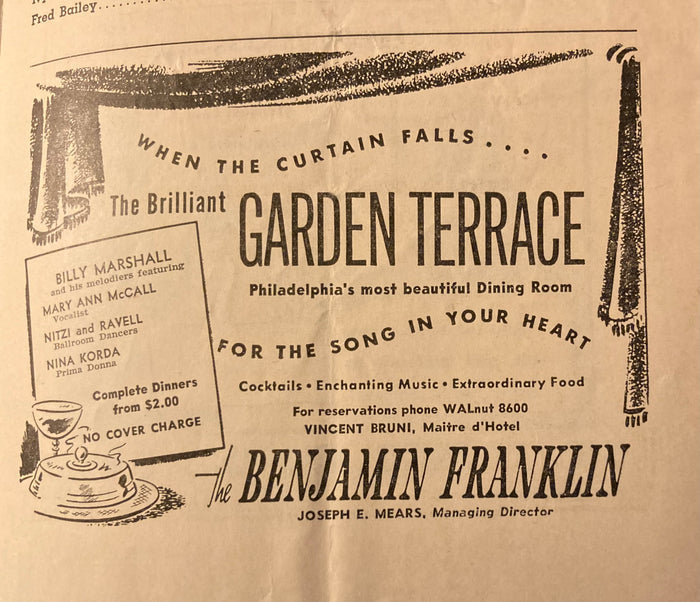 (Tallulah Bankhead) Locust St. Theatre, Phila. "The Skin of Our Teeth." Nov. 2, 1942.