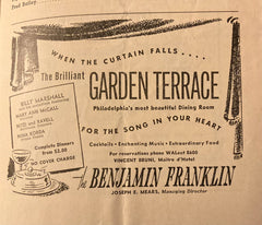 (Tallulah Bankhead) Locust St. Theatre, Phila. "The Skin of Our Teeth." Nov. 2, 1942.