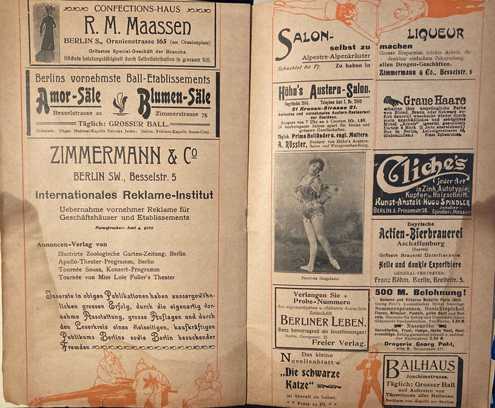 (Berlin) Apollo Theatre. "Frau Luna." July 5, 1901.