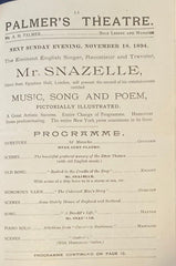 (Dickens, Charles) Palmer's Theatre, NY. "Mr. [George Harry] Snazelle." Dec. 18, 1894.