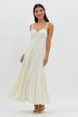 Golden Suns Scallop Trim Midi Dress Butter