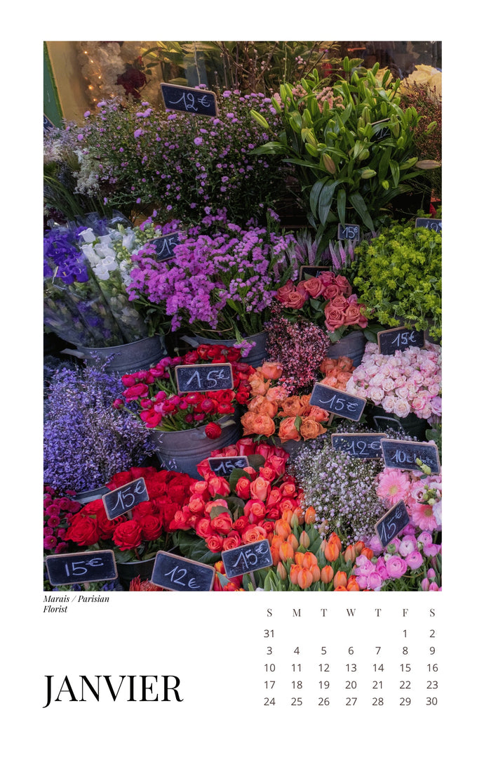 A Year in Paris 2027 Calendar