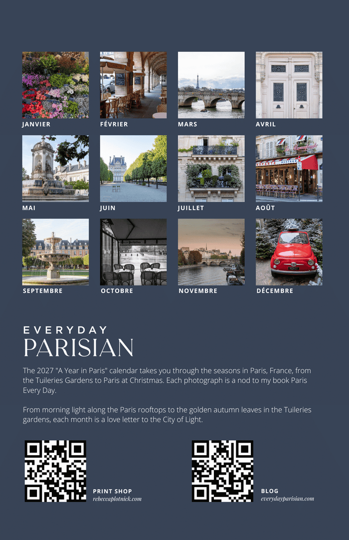 A Year in Paris 2027 Calendar