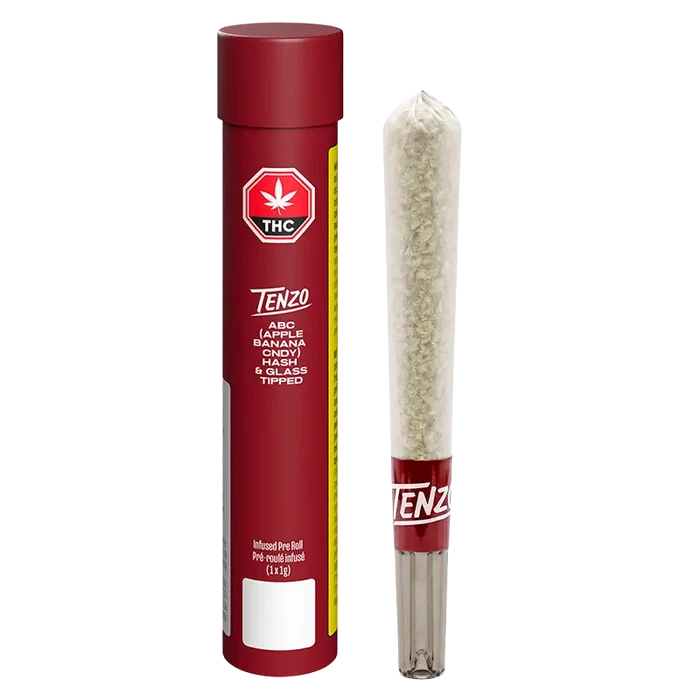 Tenzo 1 g ABC (Apple Banana Cndy) Hash & Glass Tipped Infused PR 1 x 1 g Pre-Rolls