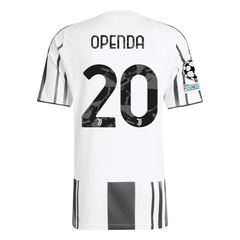 adidas Juventus Openda Home Jersey w/ Champions League Patches 25/26 (White/Black/Pink) | SoccerWearhouse