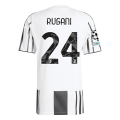 adidas Juventus Rugani Home Jersey w/ Champions League Patches 25/26 (White/Black/Pink) | SoccerWearhouse