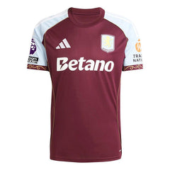adidas Kamara Men's Aston Villa Home Jersey 25/26 w/ NRFR + EPL Patches (Maroon/Blue) | SoccerWearhouse