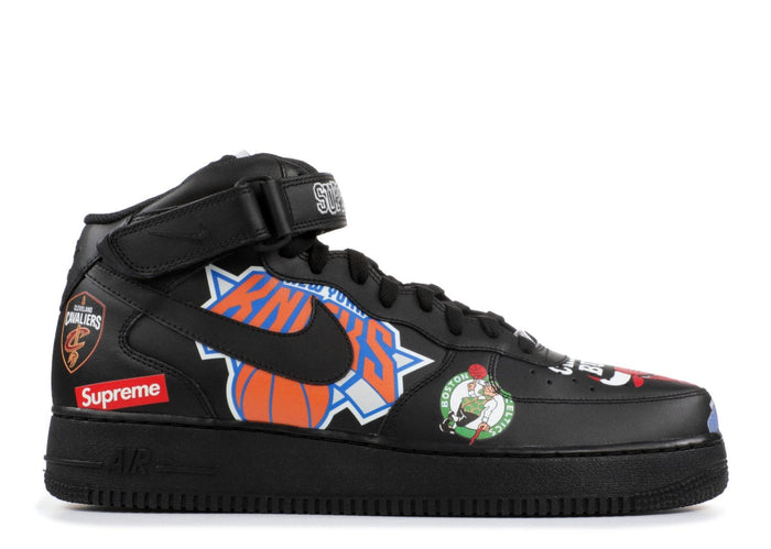 Nike Air Force 1 Mid Supreme NBA Black (WORN)