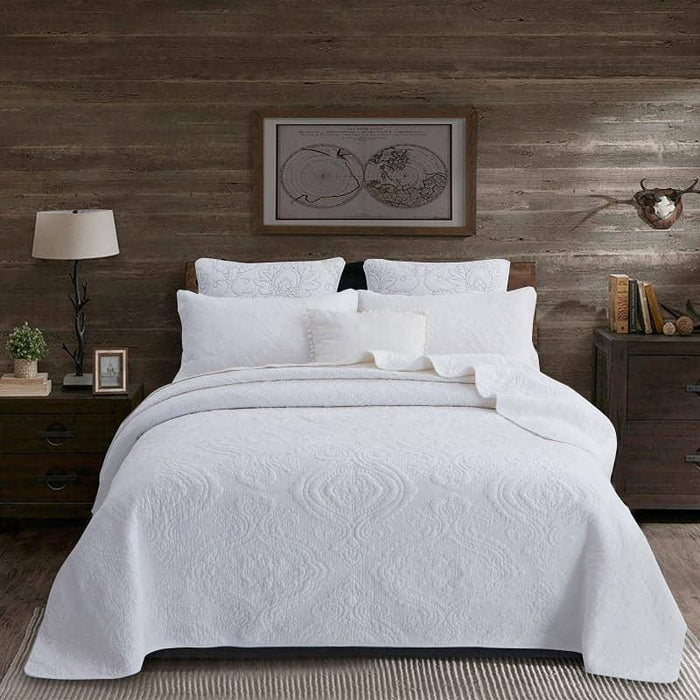 All-Season Cotton Bedspread Set - Chic and Comfortable Bedding