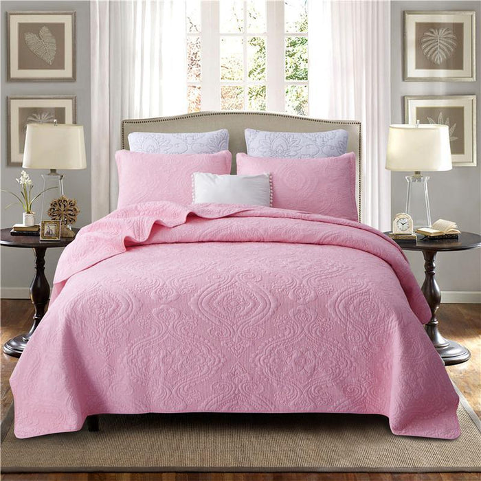 All-Season Cotton Bedspread Set - Chic and Comfortable Bedding