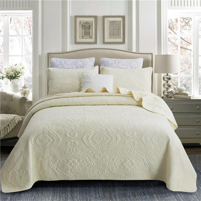 All-Season Cotton Bedspread Set - Chic and Comfortable Bedding