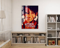 Anime Town Creations Metal Poster Attack on Titan Eren Split 16" x 24" Home Goods - Anime Attack on Titan Metal Poster