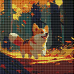 Autumn Corgi Adventure-Diamond Painting Kit-Heartful Diamonds