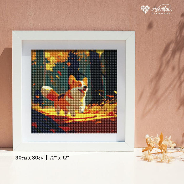Autumn Corgi Adventure-Diamond Painting Kit-Heartful Diamonds