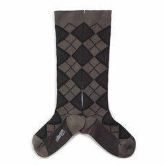 Back to the 70's Plaid Socks, Brun de Terre